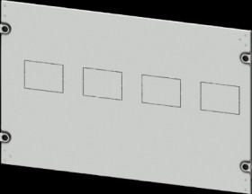 Aperture, rectangular, sheet steel, (W x H x D) 800 x 450 x 10 mm, light gray, 8PQ2045-8BA16