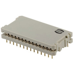 Insulation displacement connector, 24 pole, pitch 2.54 mm, straight, beige, 09170249622