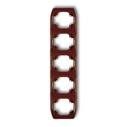 TREND Ramka pionowa pięciokrotna brązowy 4RV-5