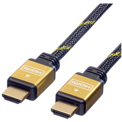 Roline 11.04.5506 HDMI Cable black gold plated 10m 4K UHD double shielding
