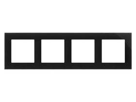 SIMON 55 Ramka 4 poczwórna Nature szkło classic czarne TRN4/182 KONTAKT SIMON