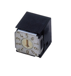 Przełącznik obrotowy, 100 mA, 5V dc, 10-położeniowy, Nidec Components SA-7000
