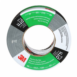 3M 7100158377 Heavy Duty Duct Tape DT11, Black, 48 mm x 55 m, 0.28 mm