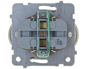 KARO Gniazdo podwójne b/u z przesłonami ecru perłowy GP-2SRP/m/42