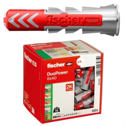 Kołki rozporowe uniwersalne DuoPower 8x40mm 2-składnikowe do wszystkich typów podłoża FISCHER 100szt