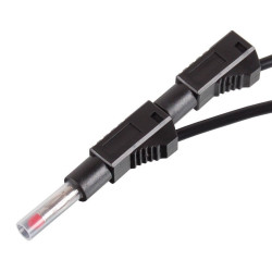 Przewód pomiarowy PPS450-BK 1m 2x Banan, Czarny bezp.4mm 19A Cat II 600