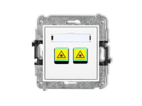 MINI Gniazdo światłowowode/optyczne podwójne biały MGOP-2 KARLIK