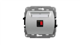 Trend Gniazdo Głośnikowe Pojedyncze Srebrny Metalik 7Gg-1