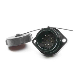 Złącze wielostykowe przemysłowe 9-pinowe Montaż na kołnierzu Gniazdo RS PRO