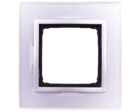 Simon 54 Nature Ramka pojedyncza szkło SREBRNA MGŁA DRN1/71