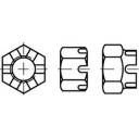 Nakrętki koronkowe M22 TOOLCRAFT 132144 DIN 935 25 szt.