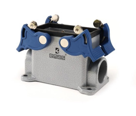 Przyłącze metalowe, puste, 16 pin, 16 A,2 x boczne przył. (montaż pow.), ręczne zamknięcia z rolką - plastikowe T0-EBM16GD24