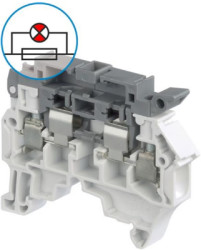 Screw terminal block, screw connection, 4.0 mm², 2 pole, 6.3 A, 8 kV, dark gray/gray, 1SNK508412R0000