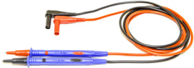 Measuring lead with (4 mm banana plug, angled) to (test probe, straight), 1.2 m, black/red, silicone, CAT III, CAT IV, BU-P5519A