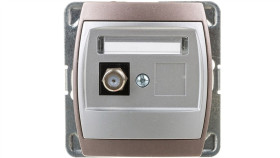 Gazela Gniazdo Antenowe Pojedyncze Typu F Srebrno/ Tytanowe Gpa-1Jf/M/18/23