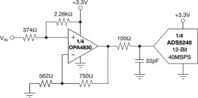 Quad, Low-Power, Single-Supply, Wideband Operational Amplifier