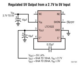 Micropower, Regulated 5V Charge Pump DC/DC Converter