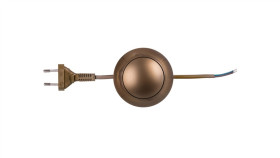 Przewód Przyłączeniowy 200Cm Z Wyłacznikiem Nożnym Złoty Sp/Wn2,0(2X0,75)Zlt...