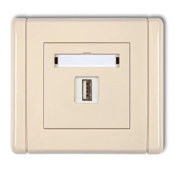 FLEXI Gniazdo pojedyncze USB-AA 3.0 beżowy 1FGUSB-5