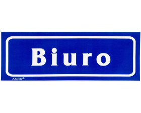 Samoprzylepna tabliczka ostrzegawcza /BIURO/ 13/T/F