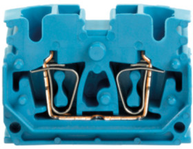 Through terminal block, spring balancer connection, 0.5-2.5 mm², 4 pole, 24 A, 8 kV, blue, 1704700000