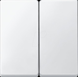 433519 Rocker switch, polar white-satin finish, System M, two-way