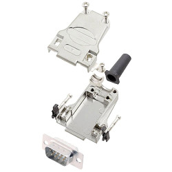 Encitech 6355-8044-01 D-Sub Pin Strip set 9 Pins 180&#xB0; Solder Bucket