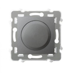 SZAFIR Ściemniacz uniwersalny do obciążenia żarowego, halogenowego oraz LED szary mat ŁP-8ZL2/m/70