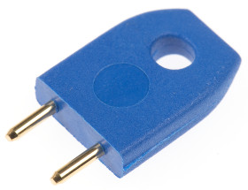 Miniaturowe gniazdo izolowane, Męski, Prosty, Niebieski, typ: Zamknięta góra, 2-pinowe raster: 5.08mm, Złoto