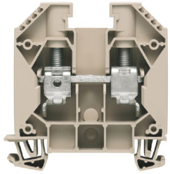 Through terminal block, screw connection, 1.5-25 mm², 2 pole, 76 A, 8 kV, dark beige, 1028900000