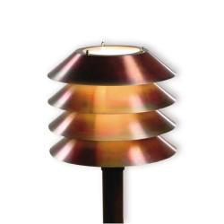 Oprawa ogrodowa do montażu na słupie fi50 obudowa i pierścienie z patynowanej miedzi E27 miedź AT101CU