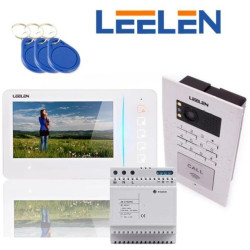 Zestaw wideodomofonowy z monitorem 7cali JB305_N60w / No18pc + zasilacz na szynę DIN + 3xbrelok (z czytnikiem)