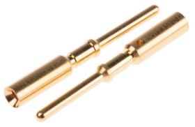 Końcówka pinowa Męski Połączenie zagniatane 24.8mm Montaż na kablu 16 AWG