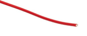Przewód do urządzeń PTFE PTFE Czerwony, 100m 0,22 mm² 7/0,2 mm, 300 V, -75→ +200 C., Ø 0.95mm, RS PRO BS3G210