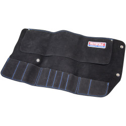 Faithfull FAILTR10B 10 Pocket Leather Tool Roll