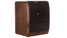 Hermes Gniazdo Pojedyncze Z/U Brązowe Z Klapką Transparentną 2P+Z Ip44 0321-05