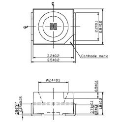 Everlight 67-21USRC/S530-A5/S151TR8 PLCC-2 SMD LED Red 200mcd 120&#xB0; 20mA 2V