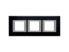 AXOLUTE Ramka 3 potrójna prostokątna pozioma 3X2 moduły szczotkowany antracyt HA4802M3HXS LEGRAND