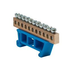 Listwa zaciskowa 11x10mm2 niebieska TH 35-11/N 48.511