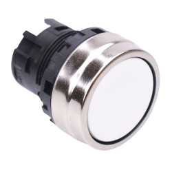 YW4B-M1W White 22mm Momentary Metal Push Button Bezel for Non-illuminated YW Series IDEC