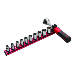 Zestaw nasadek rozmiar napędu 1/4 cala elementy: 40 SAM typ napędu Kwadratowy