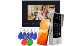 Wideodomofon Eura Vdp-90A3 Delta + Czarny Monitor Tuya