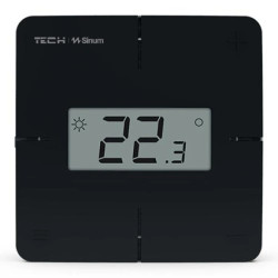 TECH R-X - Regulator pokojowy do listwy L-X i L-12 przewodowy kolor czarny