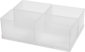 Compartment insert kit, with 4 pieces, transparent, (W x D) 220 x 160 mm, EINSATZ 80 4XBA7-1