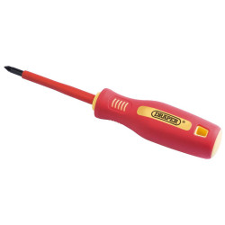Draper 46531 No: 1x80mm Fully Insulated Soft Grip Cross Slot Screwdriver - Loose