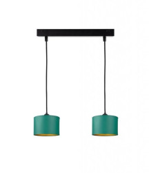 Lampa wisząca nowoczesna abażur 2xE27 FLOW GREEN