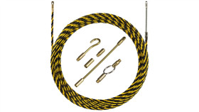 Linka Skręcana Poliestrowa Do Przeciągania Kabli Czarno-Żółta Fi:6Mm 30M Z...