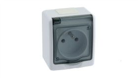 Gniazdo Beta1, Pojedyncze, 2P+Z, Ip44, Dymne D.3110G/1