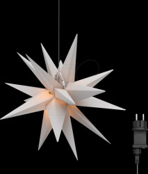 64789 LED Christmas star, 3D, Ø 56 cm, 4.5 V outdoor transformer