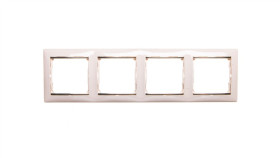 Valena Ramka Poczwórna Pozioma Kremowa/Złoto 774154